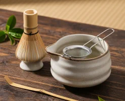 5-teiliges Matcha-Set mit Schale, Bambusbesen, Löffel und Sieb – perfekt zum Kaufen für Matcha-Zubereitung